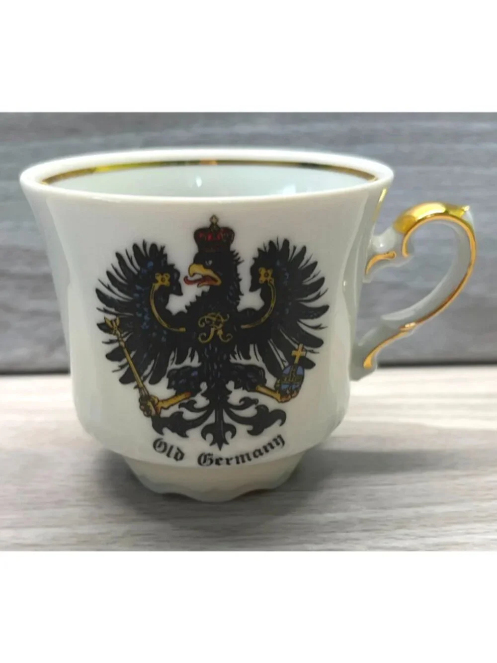 Theo Ruhn Old Germany Eagle Creat Tea Cup Demitasse Mini Mug Bavaria Kuhn